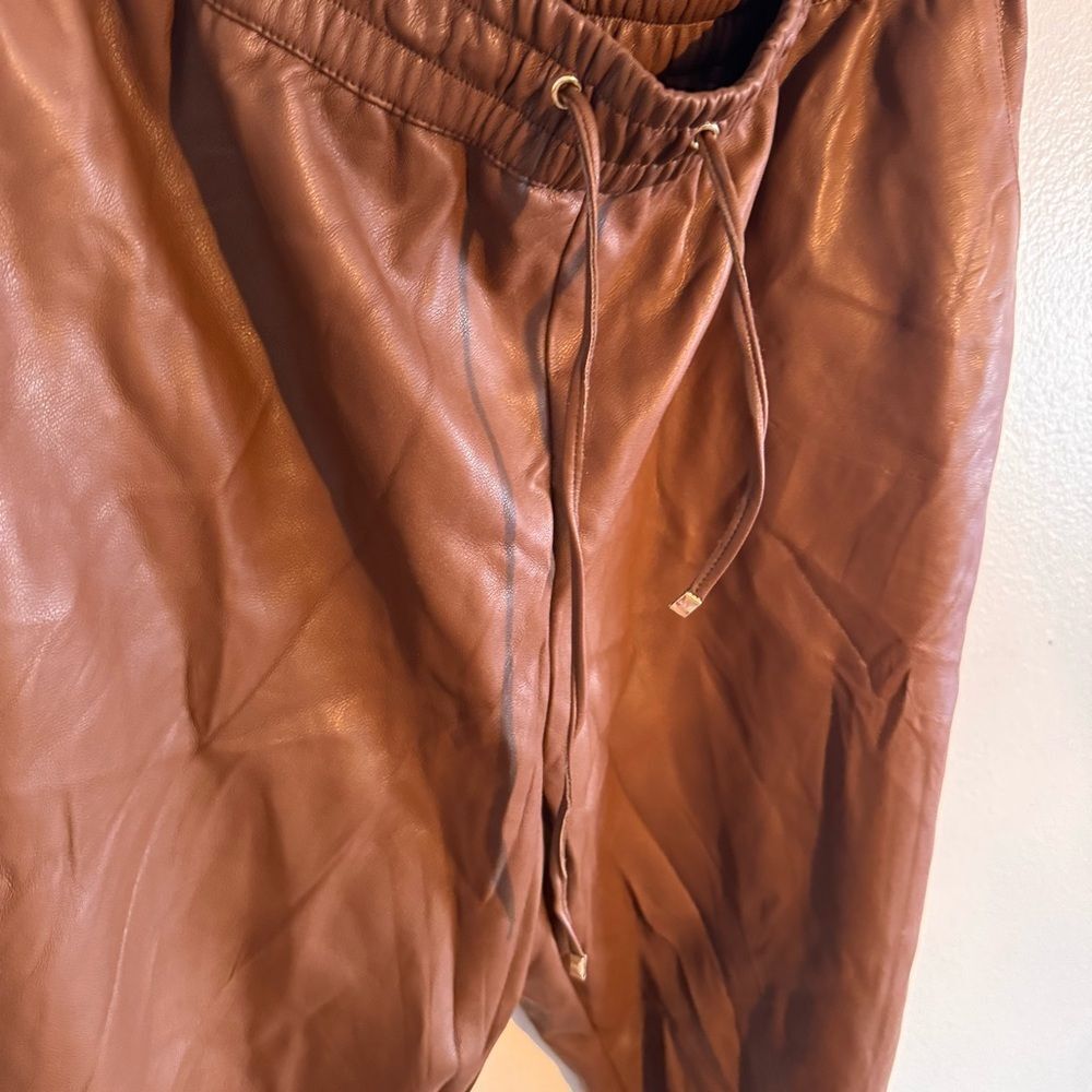 Faux Leather Drawstring Pants Marc New York Andrew Marc Women’s XL Maximalist - Picture 6 of 14